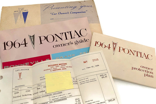 Midcentury Pontiac Automobile Owners Manual Set