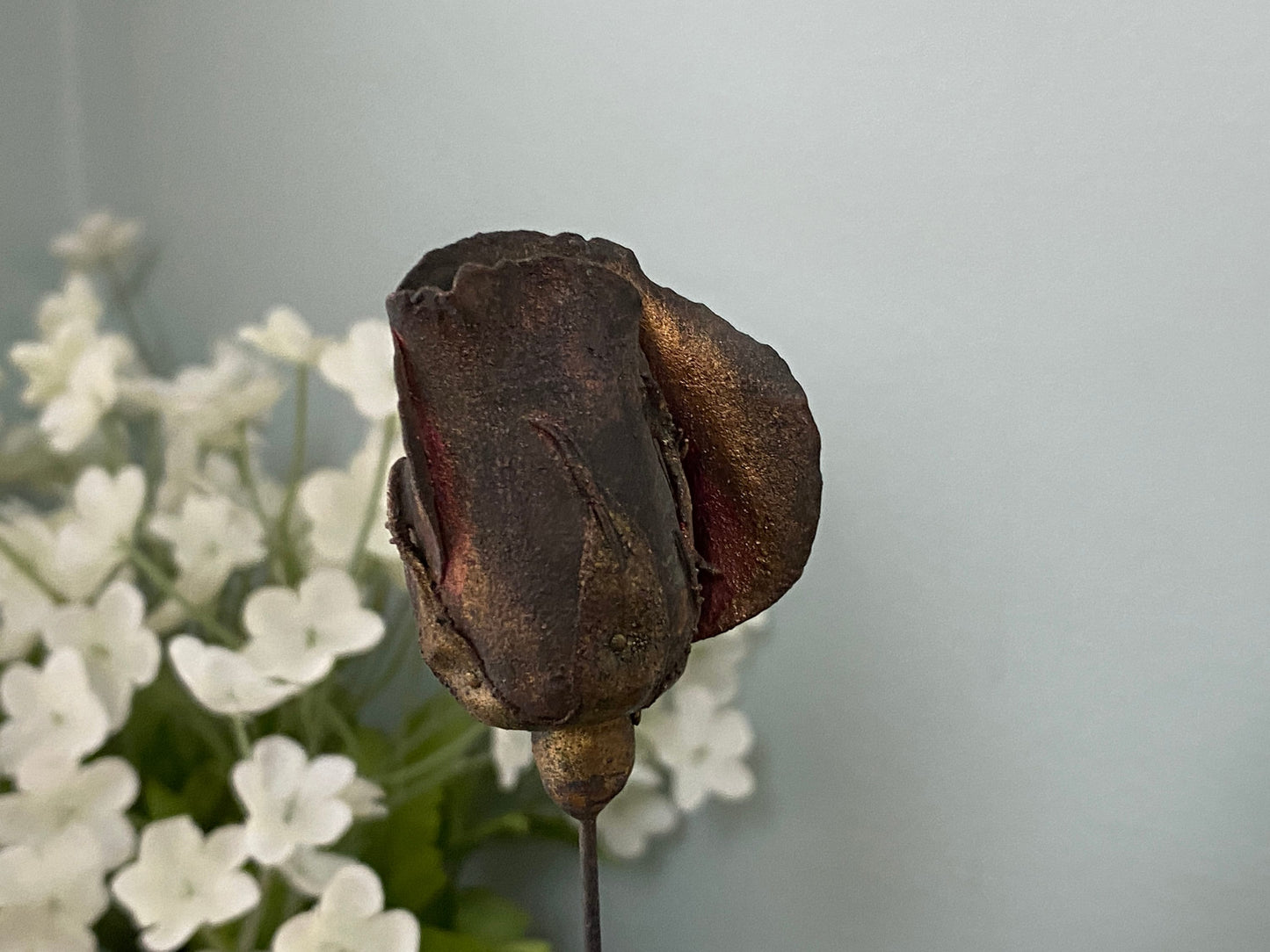 Antique Metal Rose 10" Hatpin