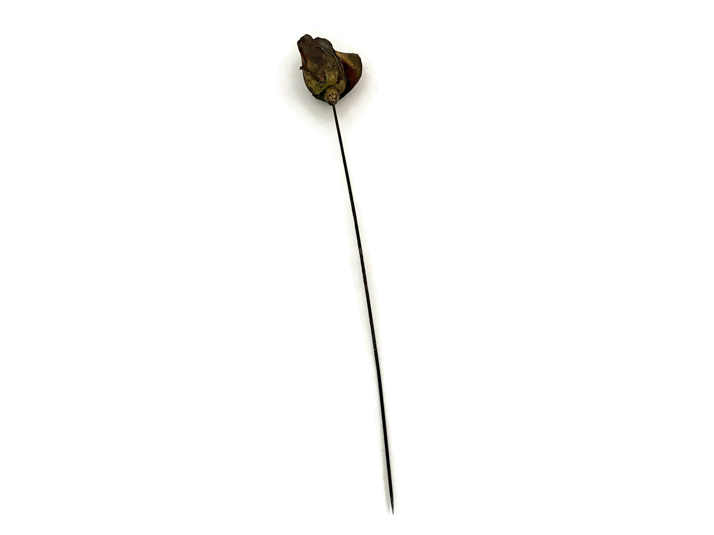 Antique Metal Rose 10" Hatpin