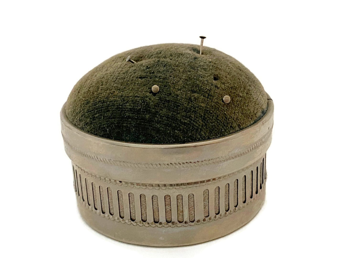 Vintage Metal Pincushion at Duckwells