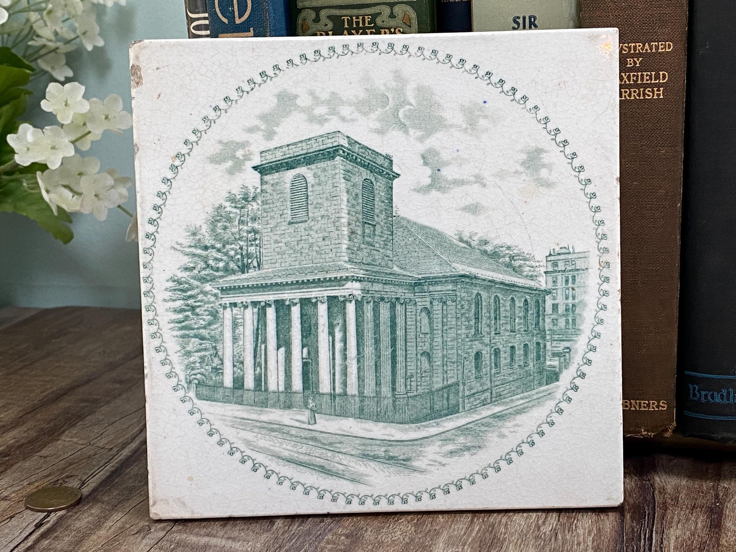 Antique Kings Chapel Boston Ceramic Tile