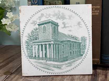 Antique Kings Chapel Boston Ceramic Tile