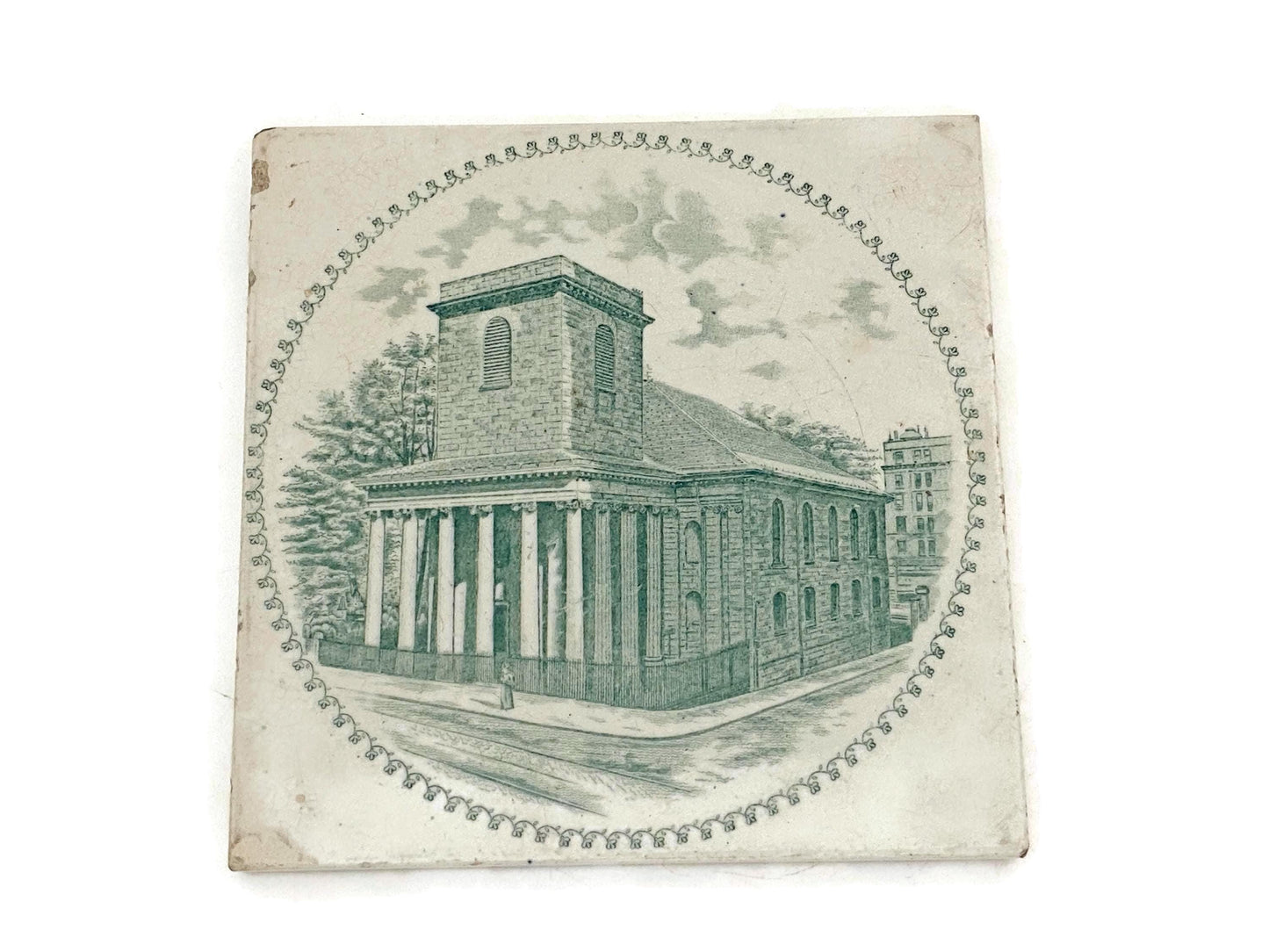 Antique Kings Chapel Boston Ceramic Tile