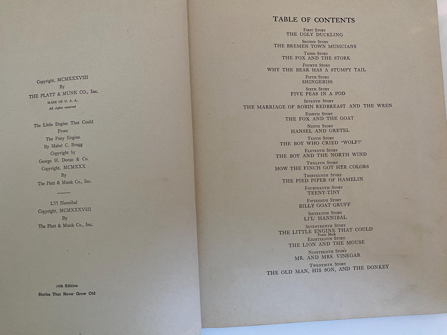 Vintage Children's Book 1938 Stories That Never Grow Old
