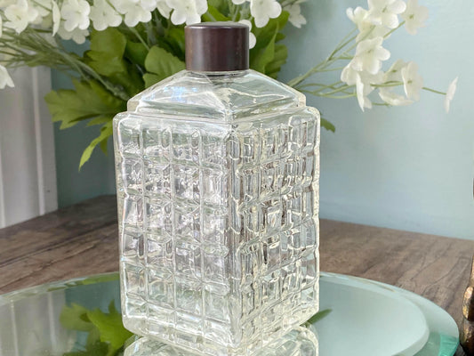Vintage Campana's Italian Balm Patterned Glass Bottle