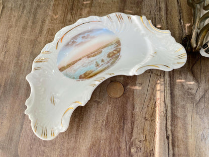Antique Bath Maine Souvenir Dish at Duckwells