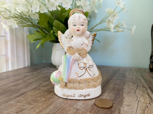 Midcentury Ceramic Birthday Angel August by ART Japan