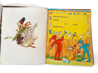 Vintage  Children's Book, 1939 The Brimful Book Mother Goose, Animals, and ABCs