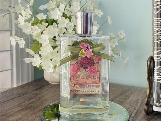 Vintage French Cologne Bottle Micro & Boyveau Eau de Roses