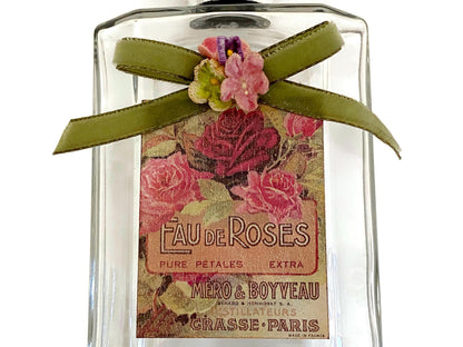 Vintage French Cologne Bottle Micro & Boyveau Eau de Roses