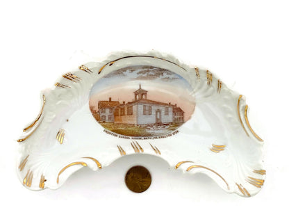 Antique Bath Maine German Porcelain Souvenir Dish at Duckwells