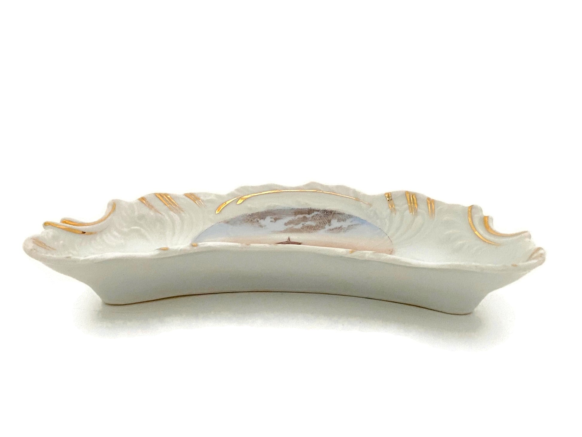 Antique Bath Maine German Porcelain Souvenir Dish at Duckwells