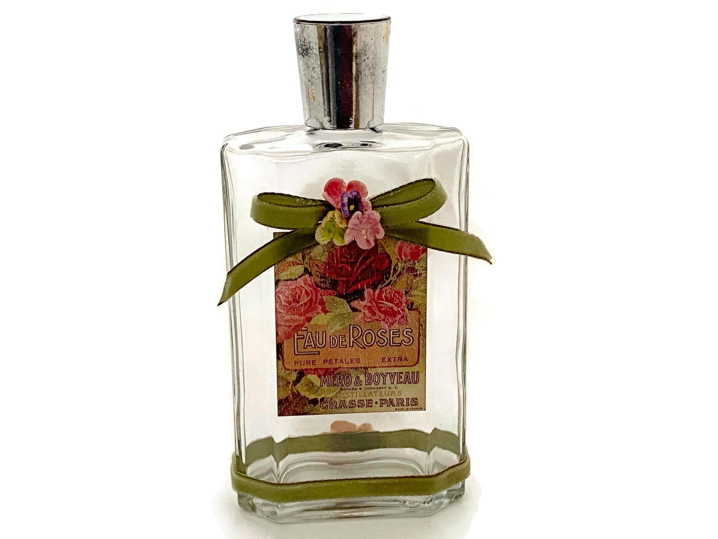 Vintage French Cologne Bottle Micro & Boyveau Eau de Roses
