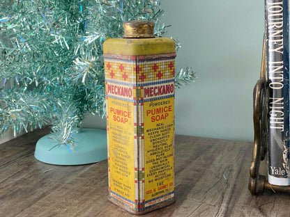 Vintage Workshop Tin Can, Meckano Pumice Soap