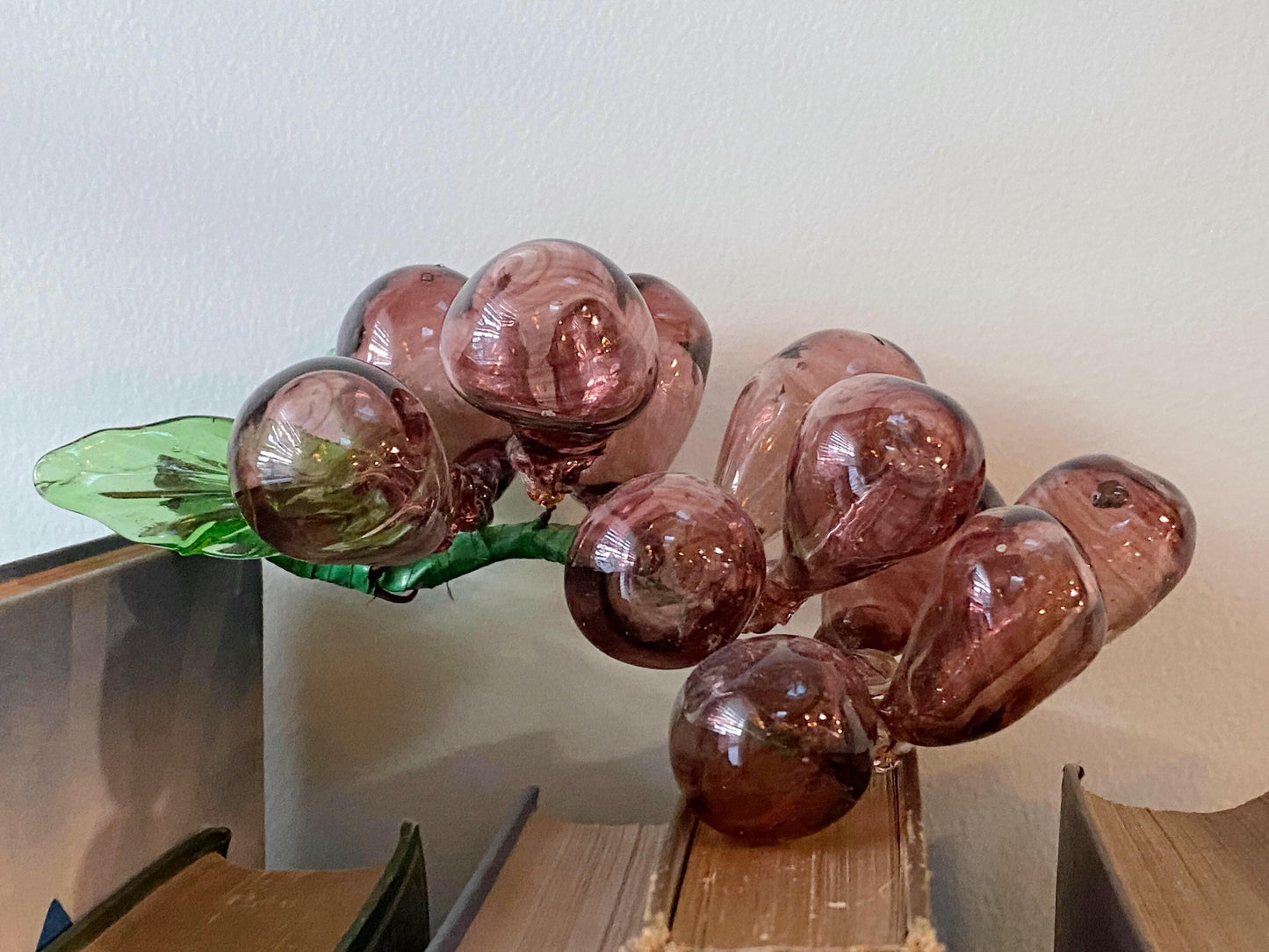 Midcentury Blown Glass Purple Grapes