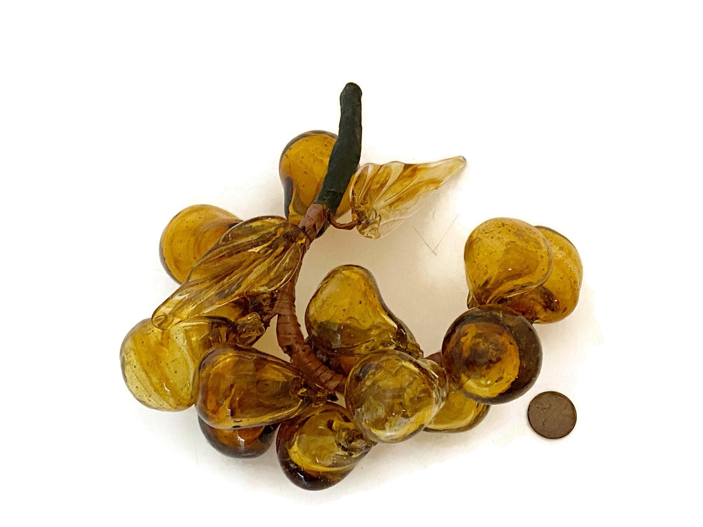 Midcentury Blown Glass Brown Grapes