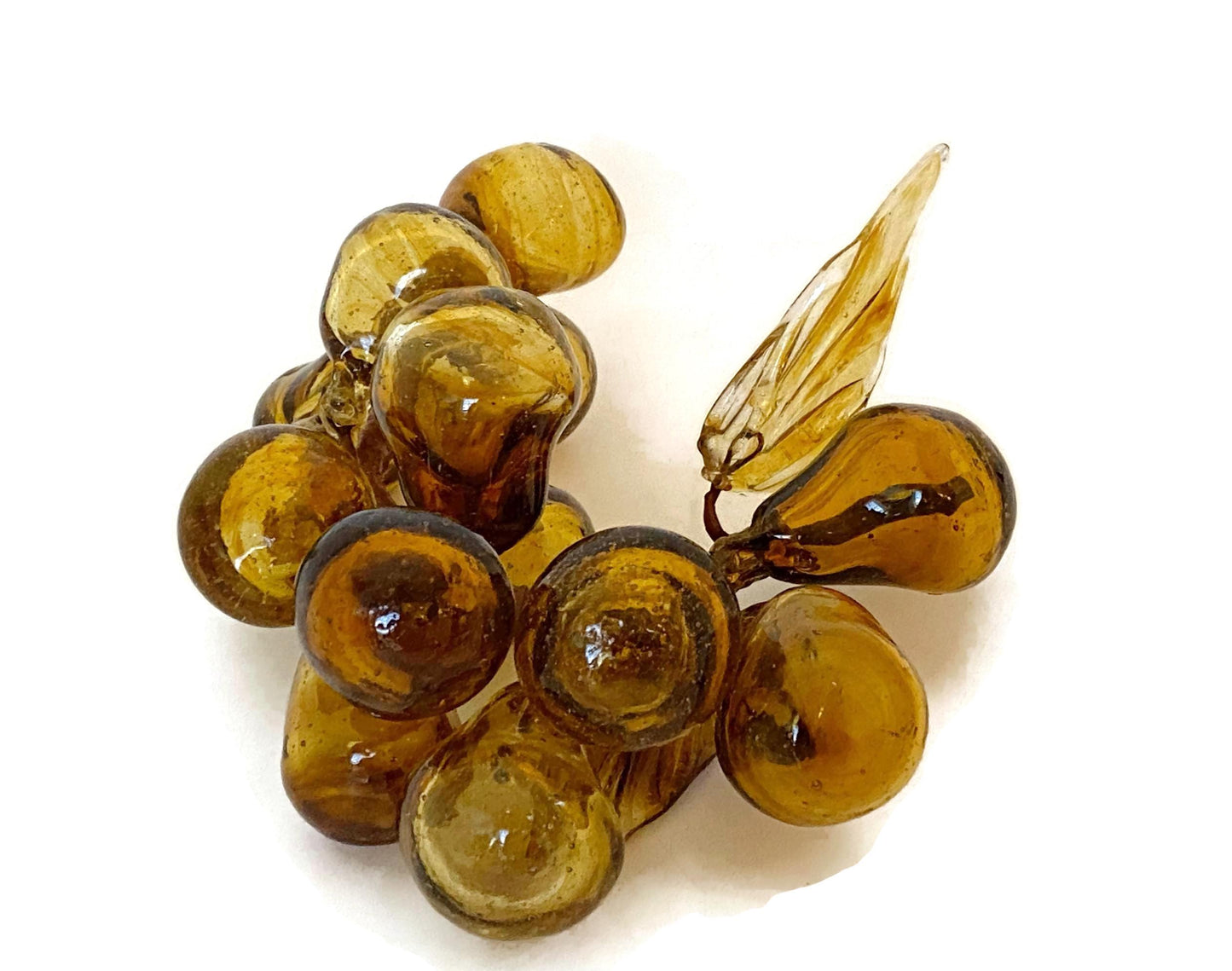 Midcentury Blown Glass Brown Grapes