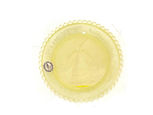 Vintage Pairpoint Vaseline Glass Cup Plate