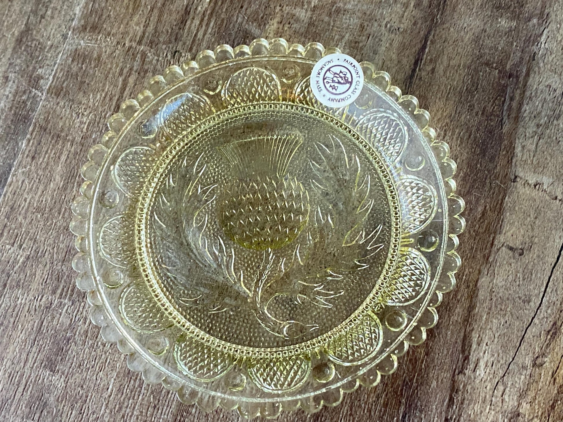 Vintage Pairpoint Glass Cup Plate at Duckwells