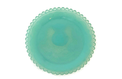 Vintage Pairpoint Glass Cup Plate Thistle #26 in Opalescent Teal at Duckwells