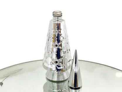 Vintage MCM Silver Christmas Tree Avon Bottle at Duckwells
