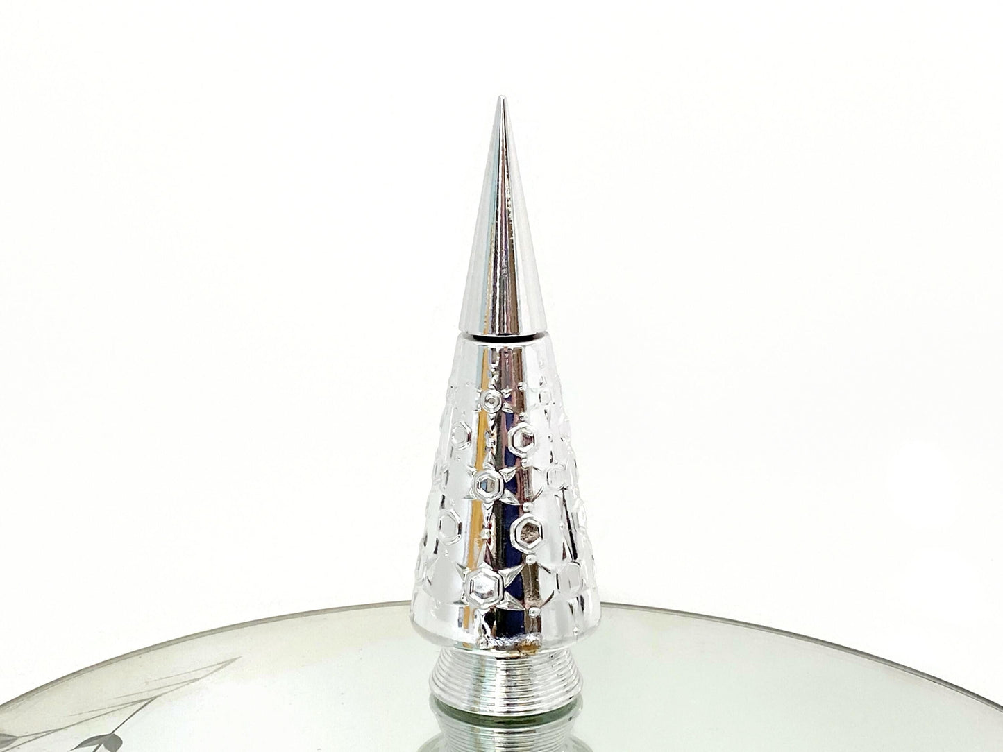 Vintage MCM Silver Christmas Tree Avon Bottle at Duckwells