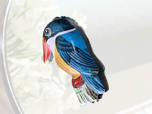 Midcentury Tin Litho Bird Pin Made in Japan