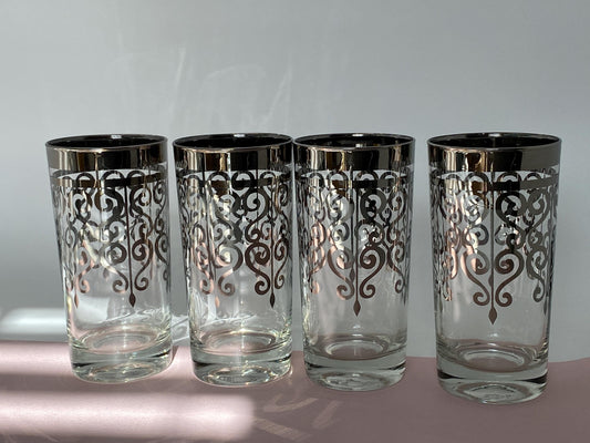 Midcentury Barware Silver Glassware at Duckwells