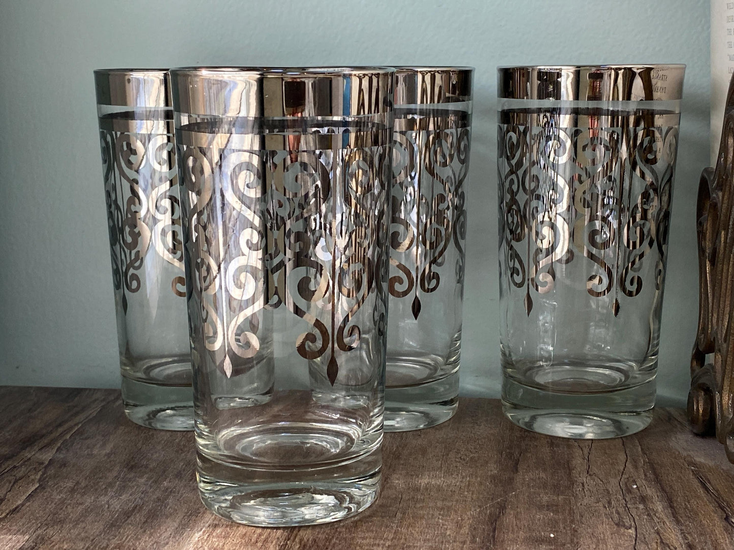 Midcentury Barware Silver Glassware at Duckwells