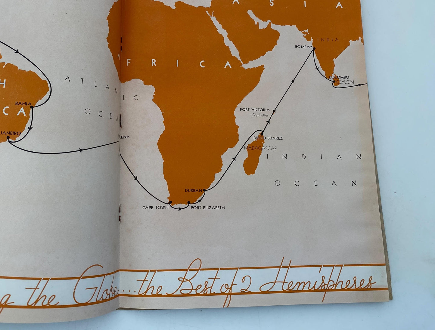 1937 Cruise Ship Brochure, Franconia World Cruise