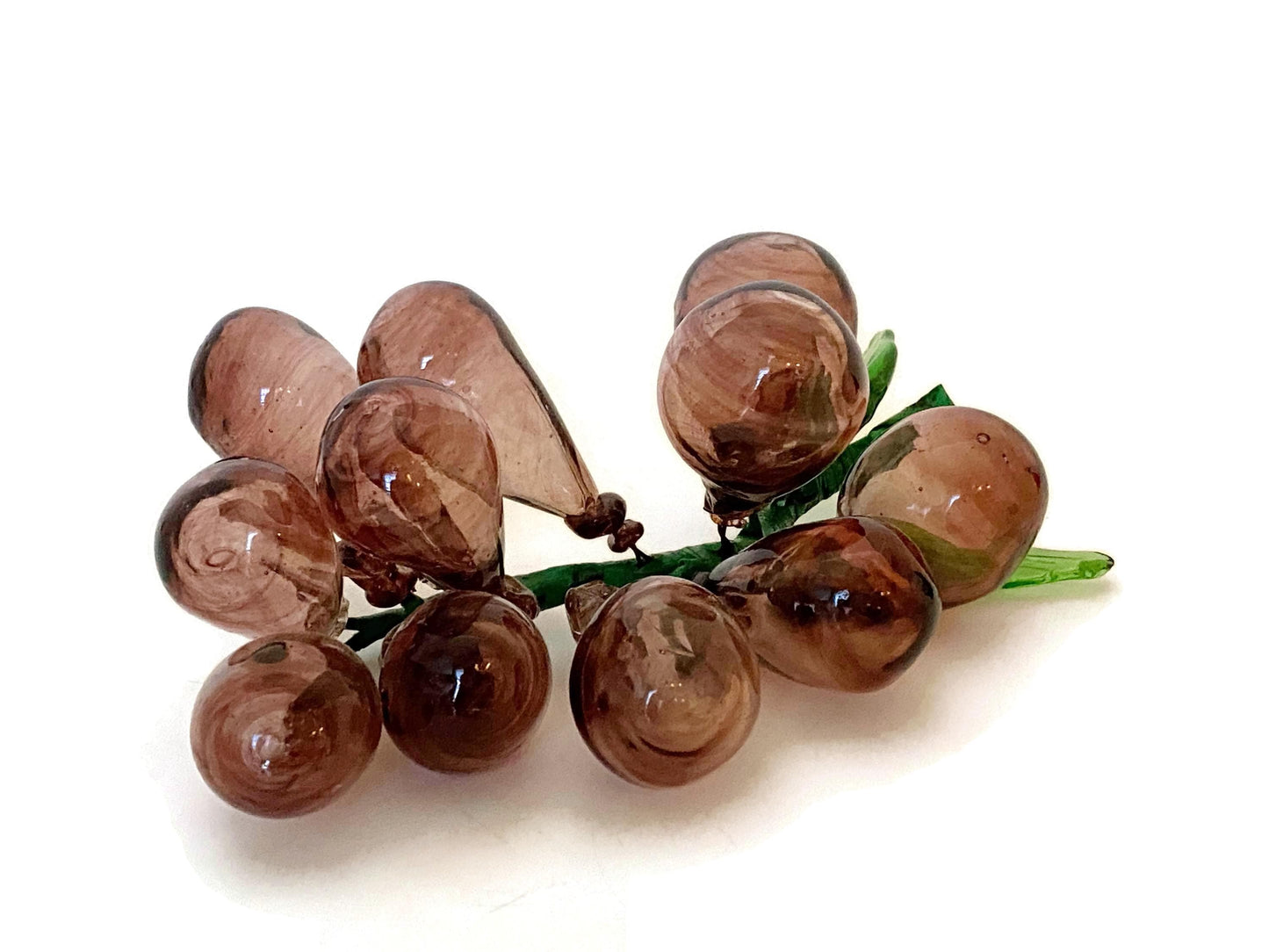 Midcentury Blown Glass Purple Grapes