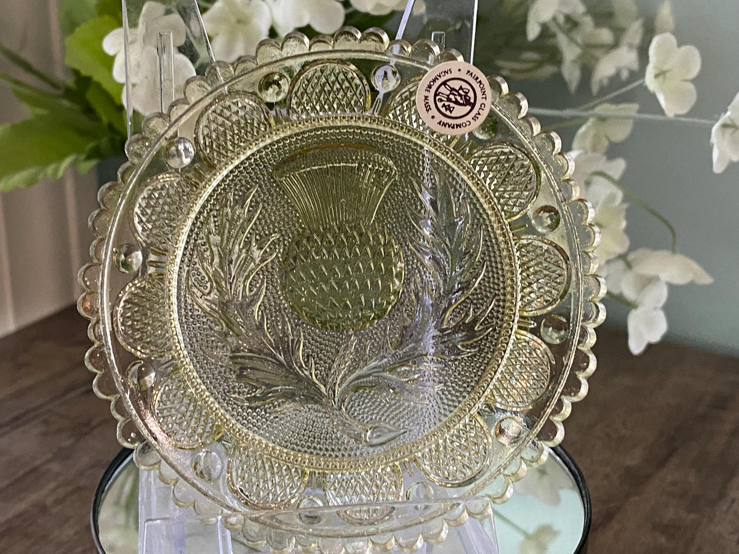 Vintage Pairpoint Glass Cup Plate at Duckwells