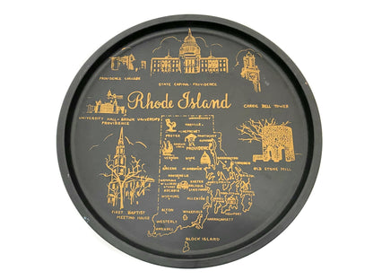 Rhode Island Black Metal Tray