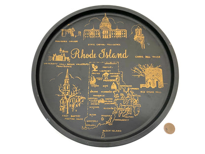 Rhode Island Black Metal Tray