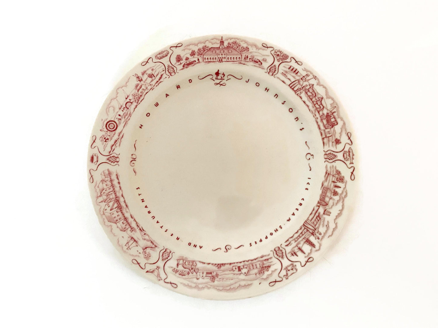 Midcentury Howard Johnsons Plate by Mayer China at Duckwells