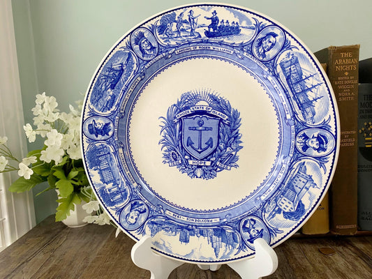 Vintage State of Rhode Island Souvenir Plate by Wedgwood