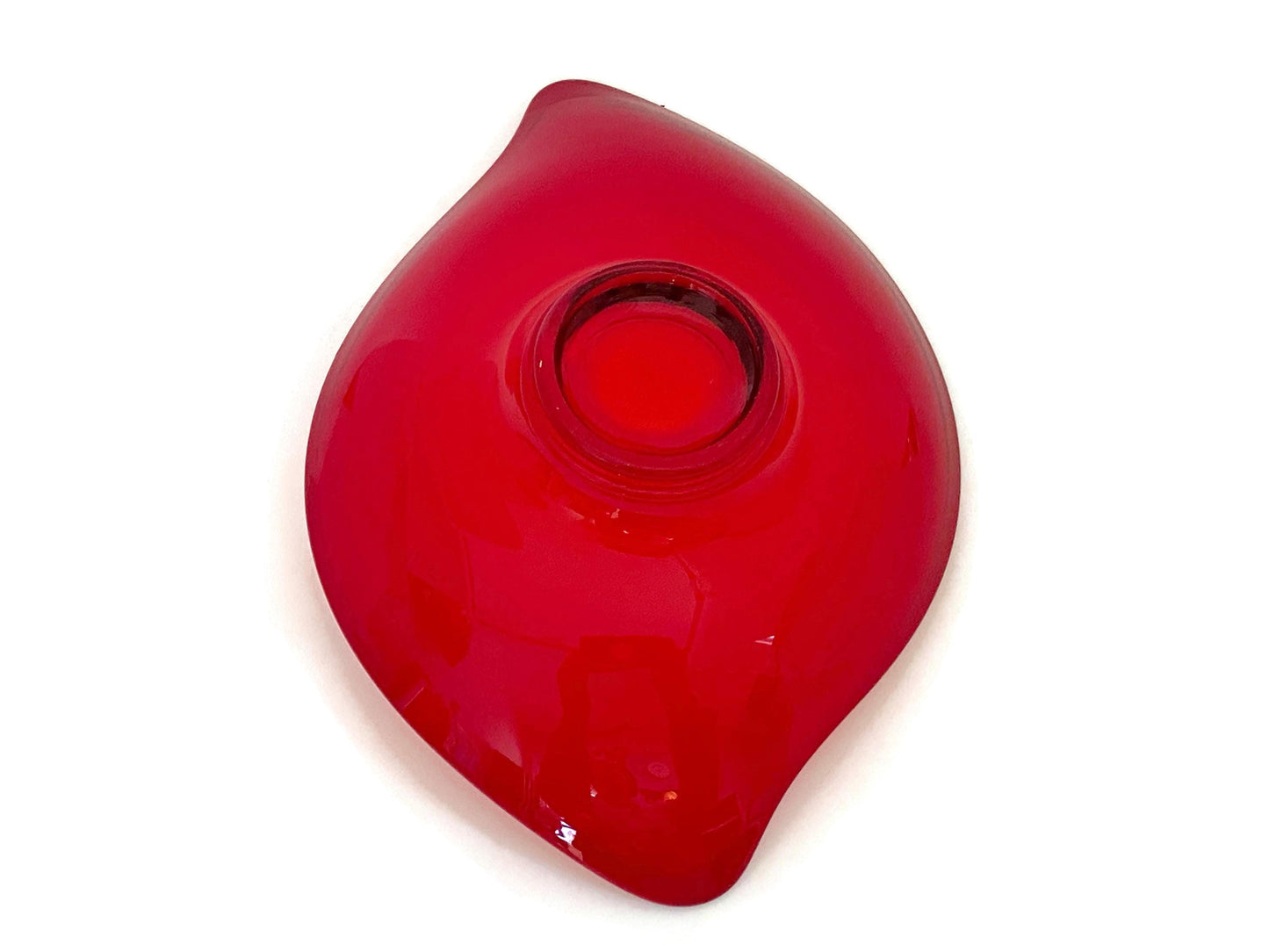 MCM Red Glass Dish by Viking Glass at Duckwells