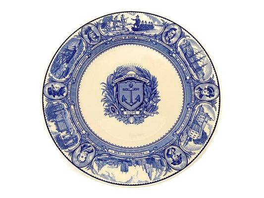 Vintage State of Rhode Island Souvenir Plate by Wedgwood