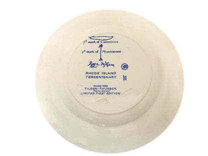 Vintage State of Rhode Island Souvenir Plate by Wedgwood