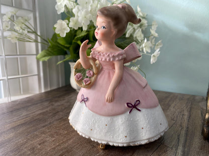 Vintage Girl Figurine Planter by Napco