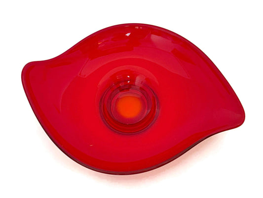 MCM Red Glass Dish by Viking Glass at Duckwells
