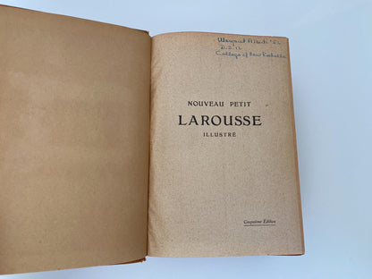 Vintage French Dictionary, Nouveau Petit Larousse Illustre 1948 Edition