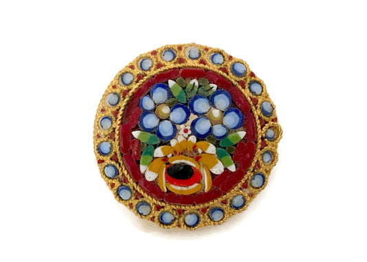 Vintage Italian Micro Mosaic Brooch