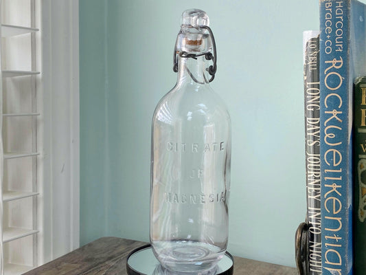 Vintage Apothecary Jar with Ground Glass Stopper