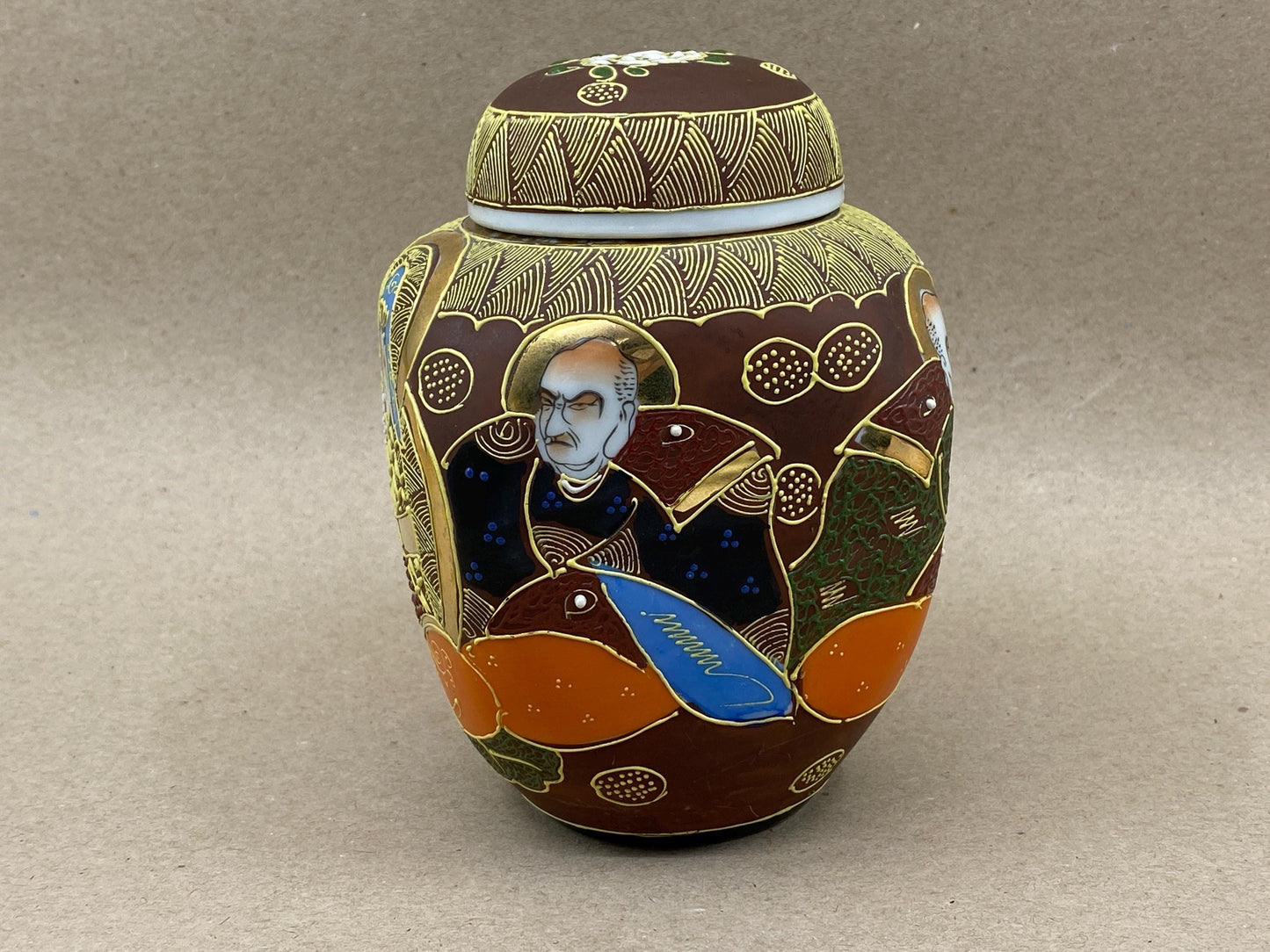 Vintage Japanese Satsuma Tea Caddy