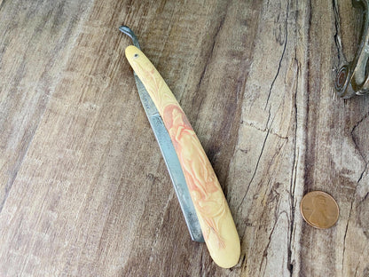 Antique Straight Edge Celluloid Razor