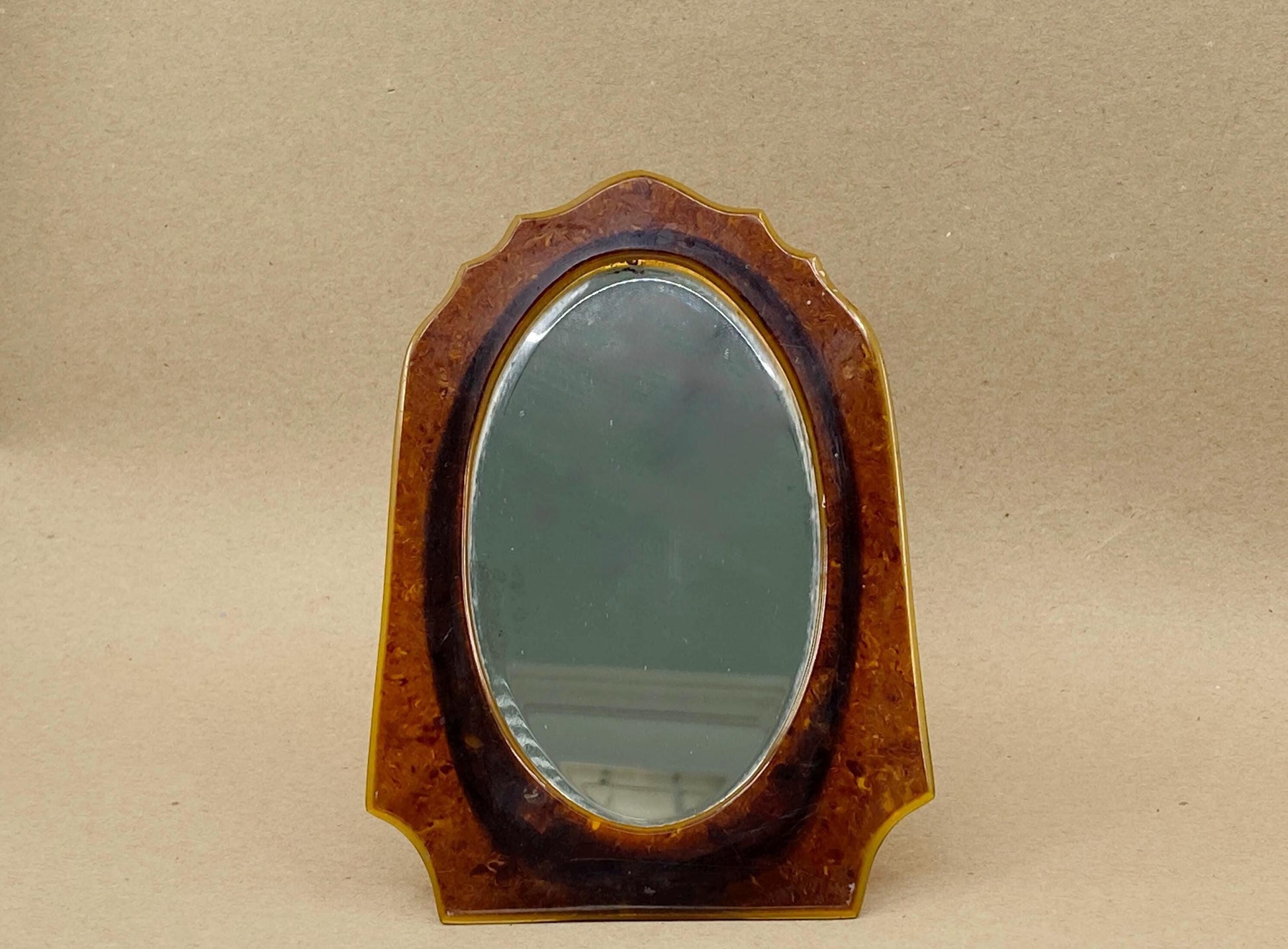 Vintage Bakelite Tabletop Beveled Mirror at Duckwells