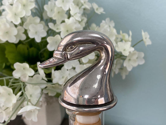 Vintage Silverplate Duck Bottle Stopper