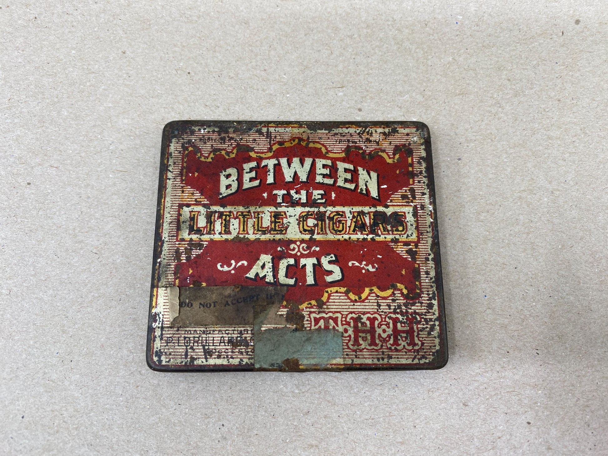 Antique Between the Acts Little Cigar Tin at Duckwells