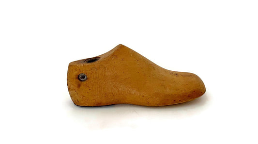 Vintage Child's Wood Shoe Mold - Wooden Rustic Nursery Decor